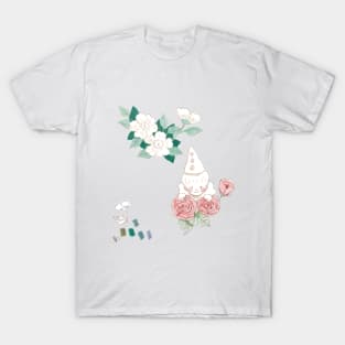 Pierrot With Flowers T-Shirt